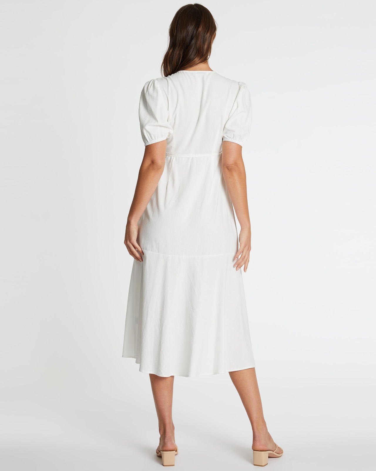 Harper Linen Wrap Dress