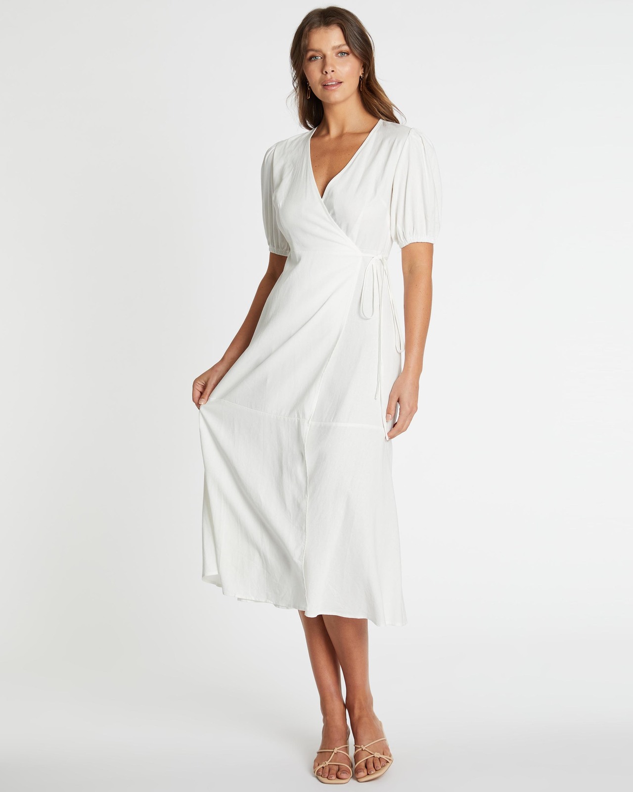 Harper Linen Wrap Dress
