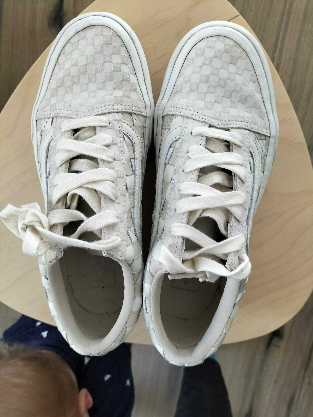 Woven old skool platform vans clearance