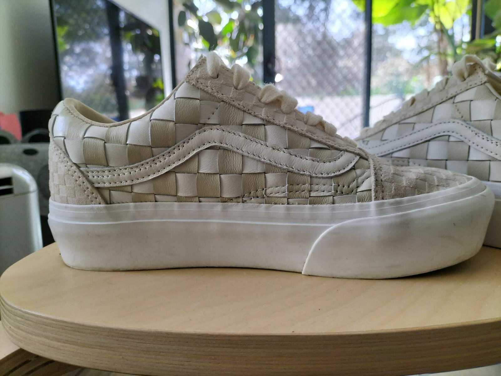 Woven old skool platform vans clearance