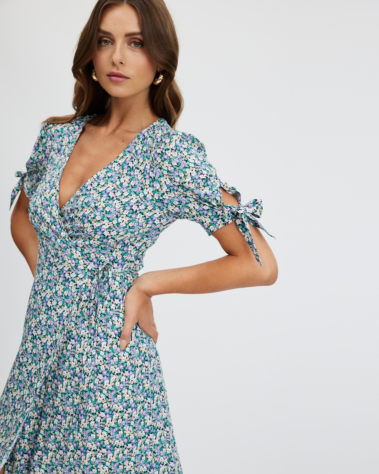 Shaylee Wrap Midi Dress Size 14 BNWT