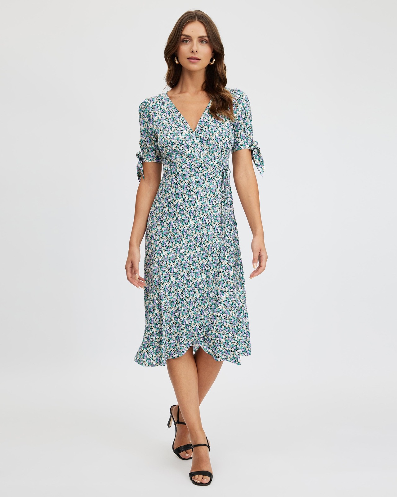 Shaylee Wrap Midi Dress Size 14 BNWT