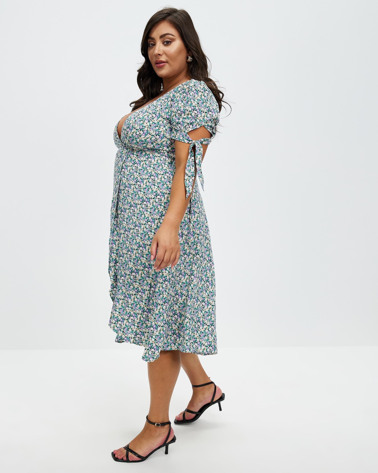 Shaylee Wrap Midi Dress Size 14 BNWT