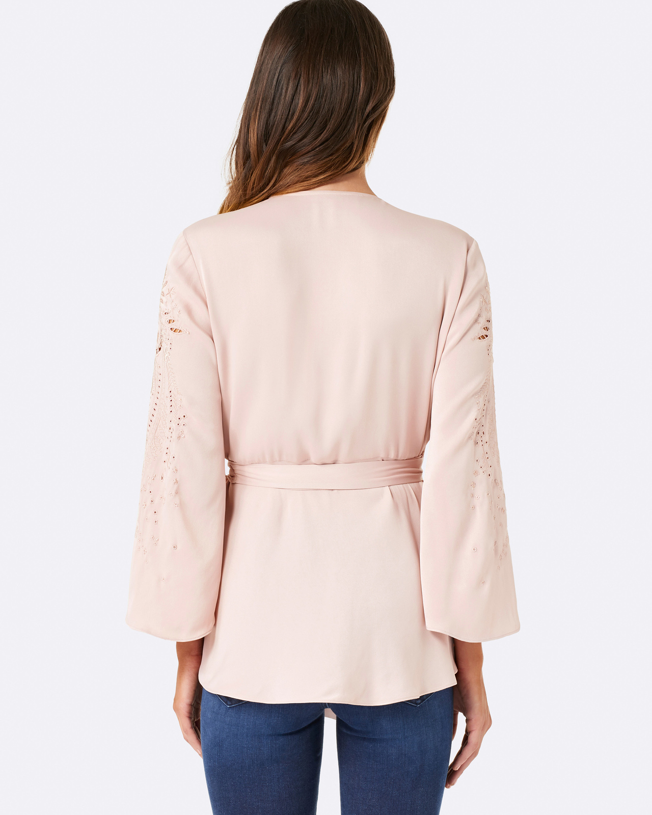 Giselle Cutwork Wrap Blouse