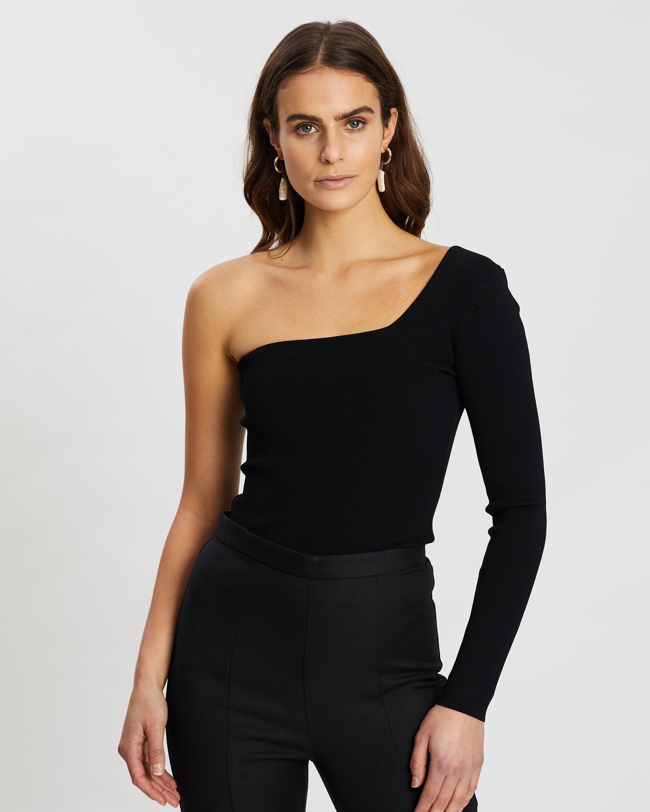 Astrid Long Sleeve Asymmetric Knit Top 