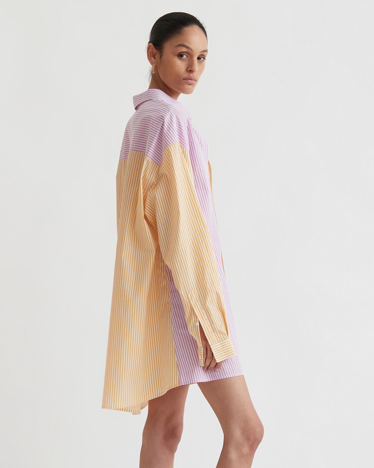 blanca shirt dress BLANCA maxi shirt dress in bronze