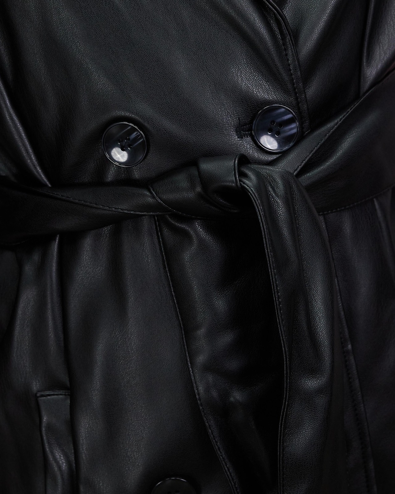 Missguided DB Belted PU Trench AirRobe