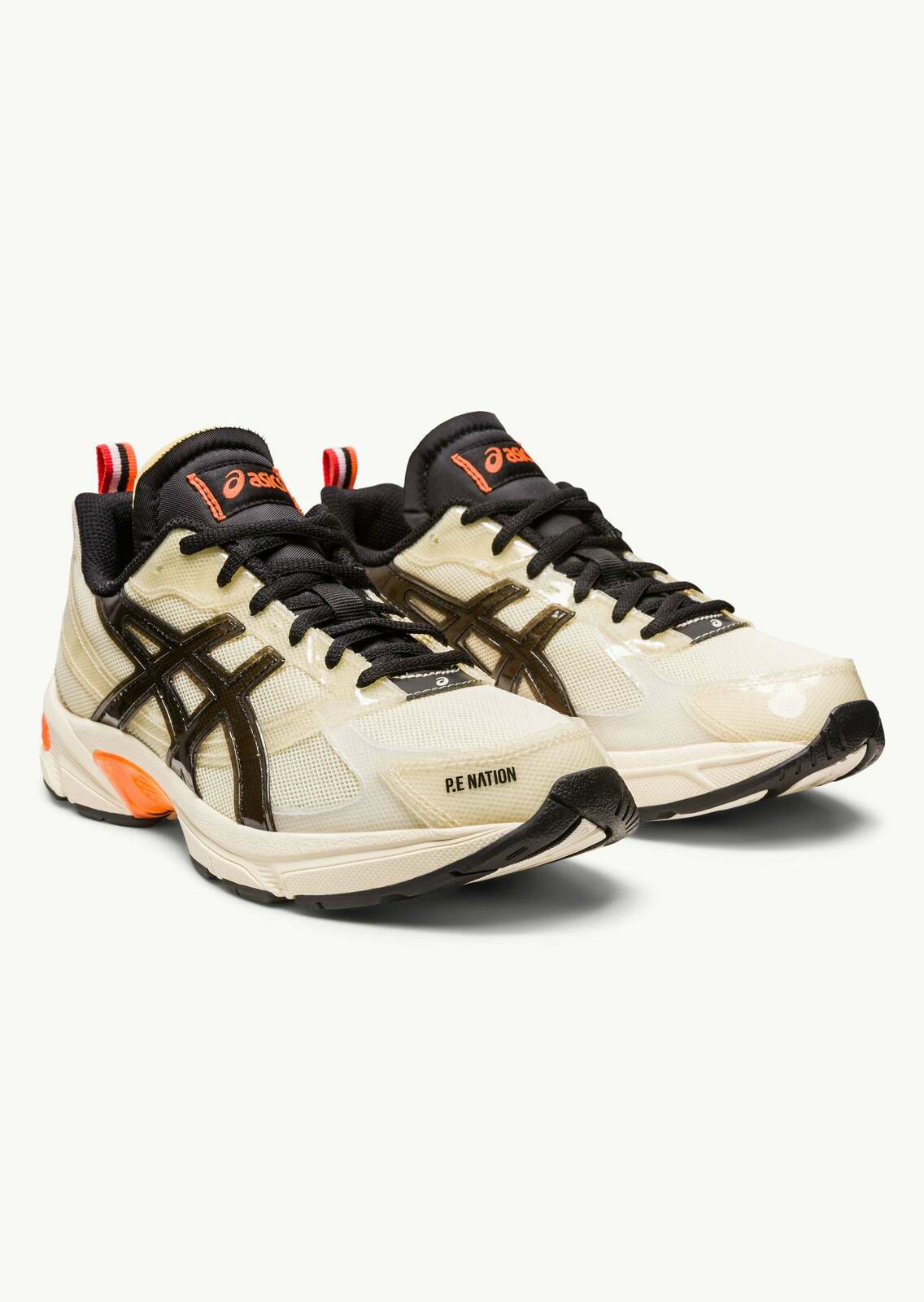 【新品・未使用】ASICSバスケット・シューズ<P.E NATION> 28cm P.E Nation P.E NATION X ASICS GEL-1130 IN CREAM & BLACK - AirRobe