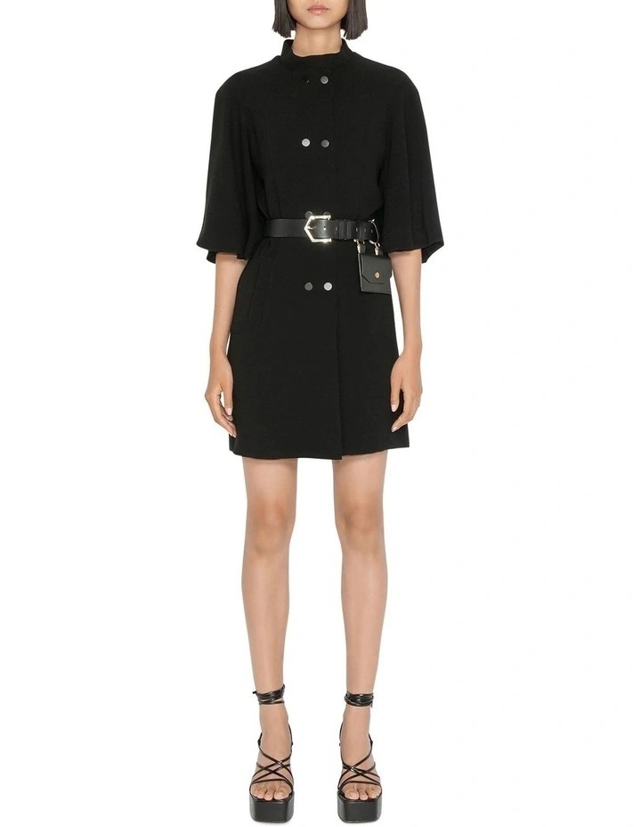 Double Breasted Black Dress