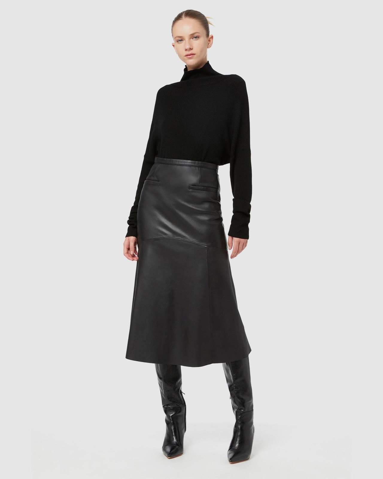 The Fearless Leather Midi Skirt