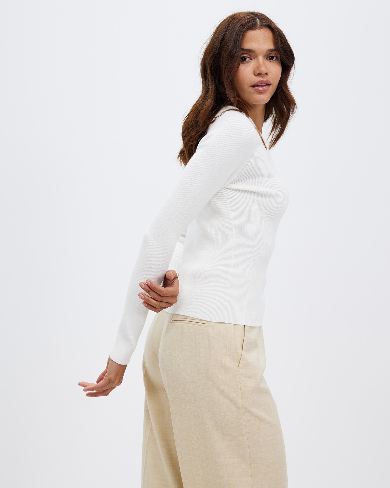 Cross Front Knit Top
