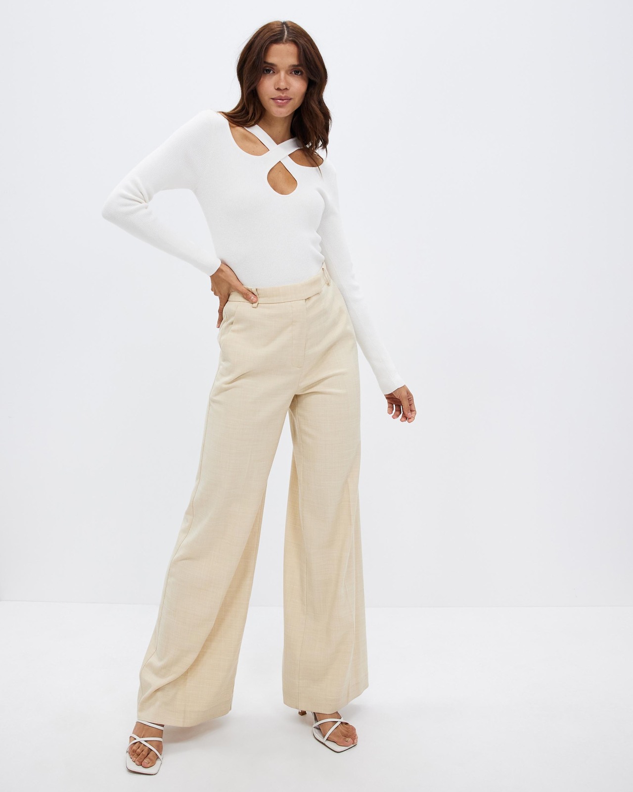 Cross Front Knit Top