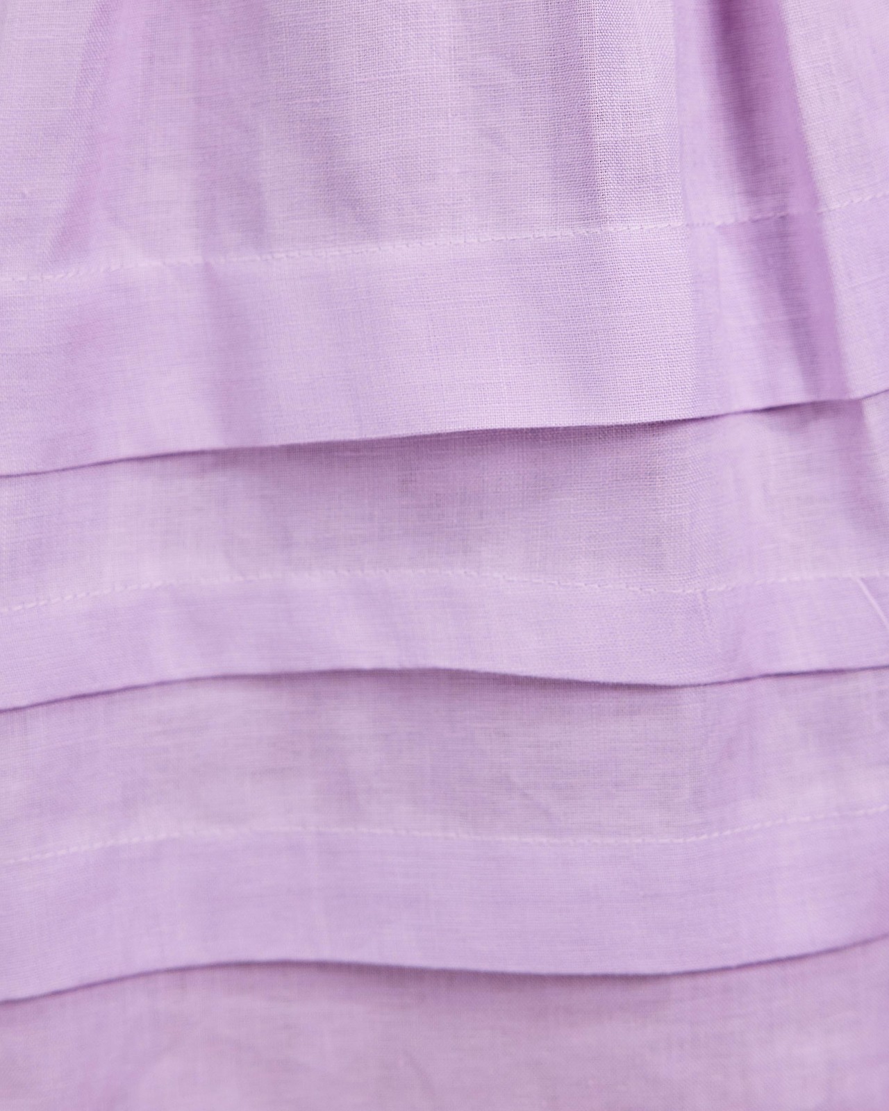 Pleat Detail Linen Smock Dress