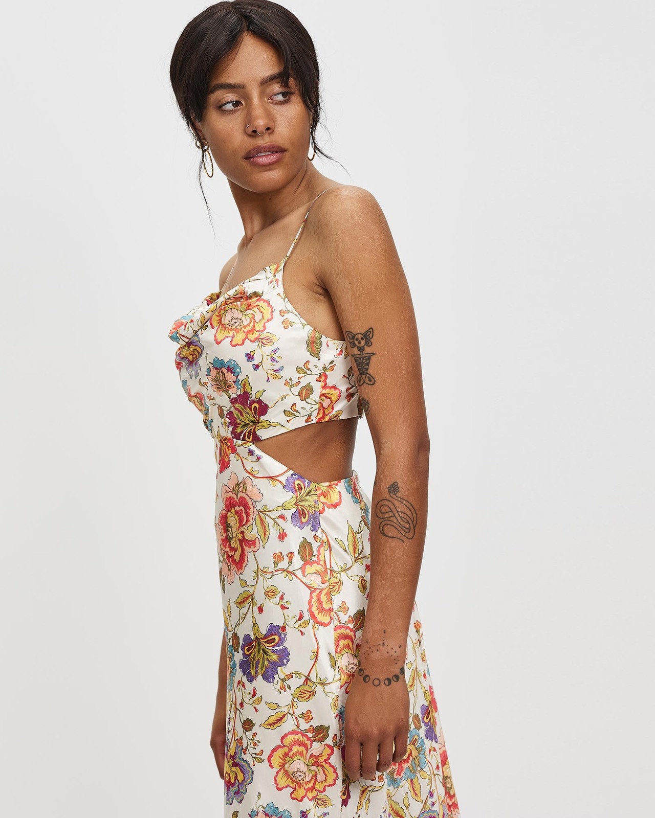 knee length dresses for ladies Fleur Midi Dress | Collage Floral main image 1