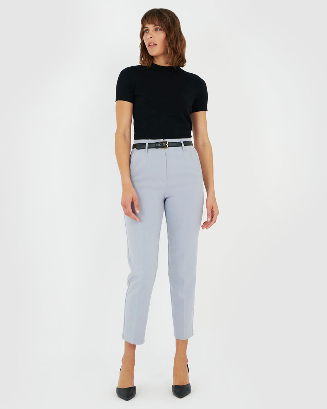 Madeline High-Waist Slim Leg Pants