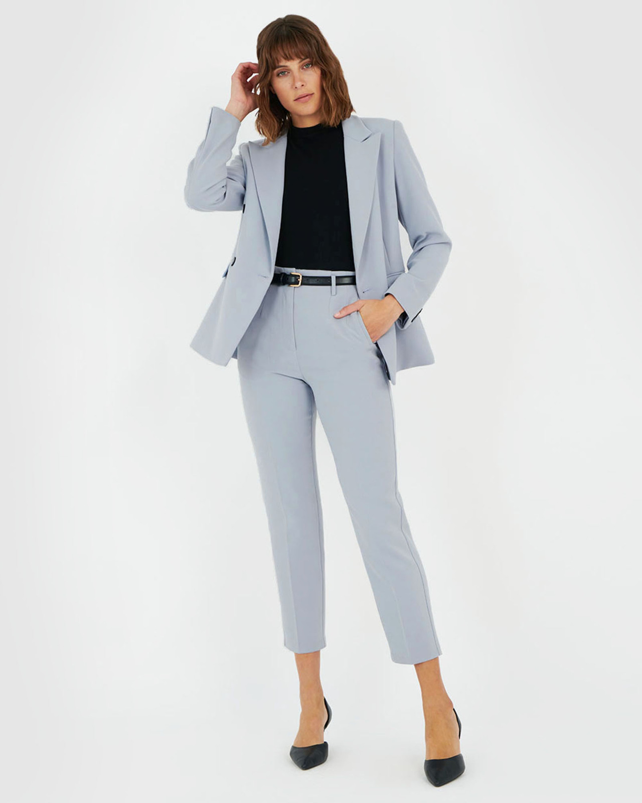 Madeline High-Waist Slim Leg Pants