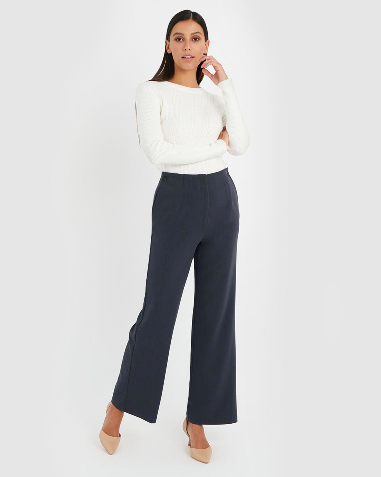 Nina High-Waist Straight Leg Pant