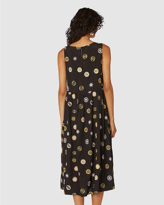 green emerald velvet dress Gold Romance Smock Dress – Gorman NZ main image 1