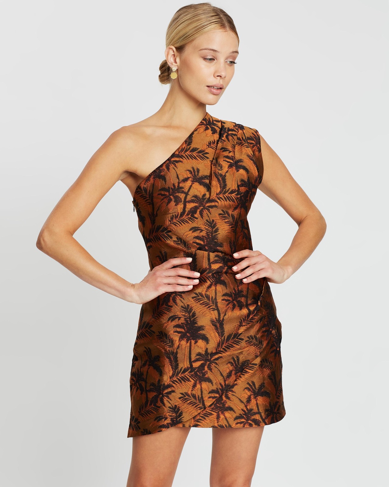 knee length dresses for ladies Bec & Bridge Amber V Mini in Sunflower Check  All Dressed Up NZ