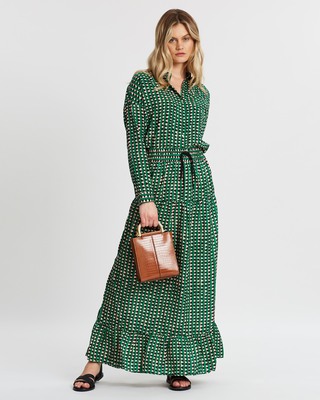 Maison Scotch Tiered Printed Maxi Skirt - AirRobe