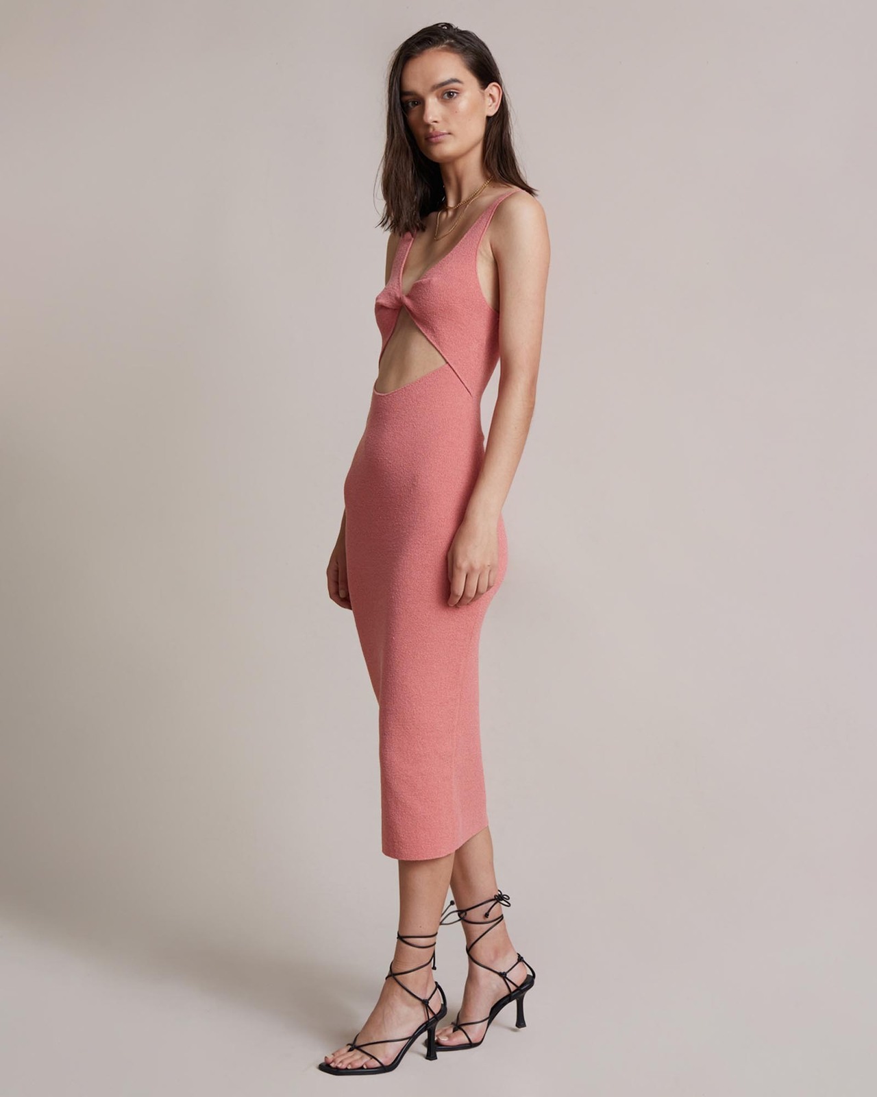 Oasis Knit Twist Midi Dress