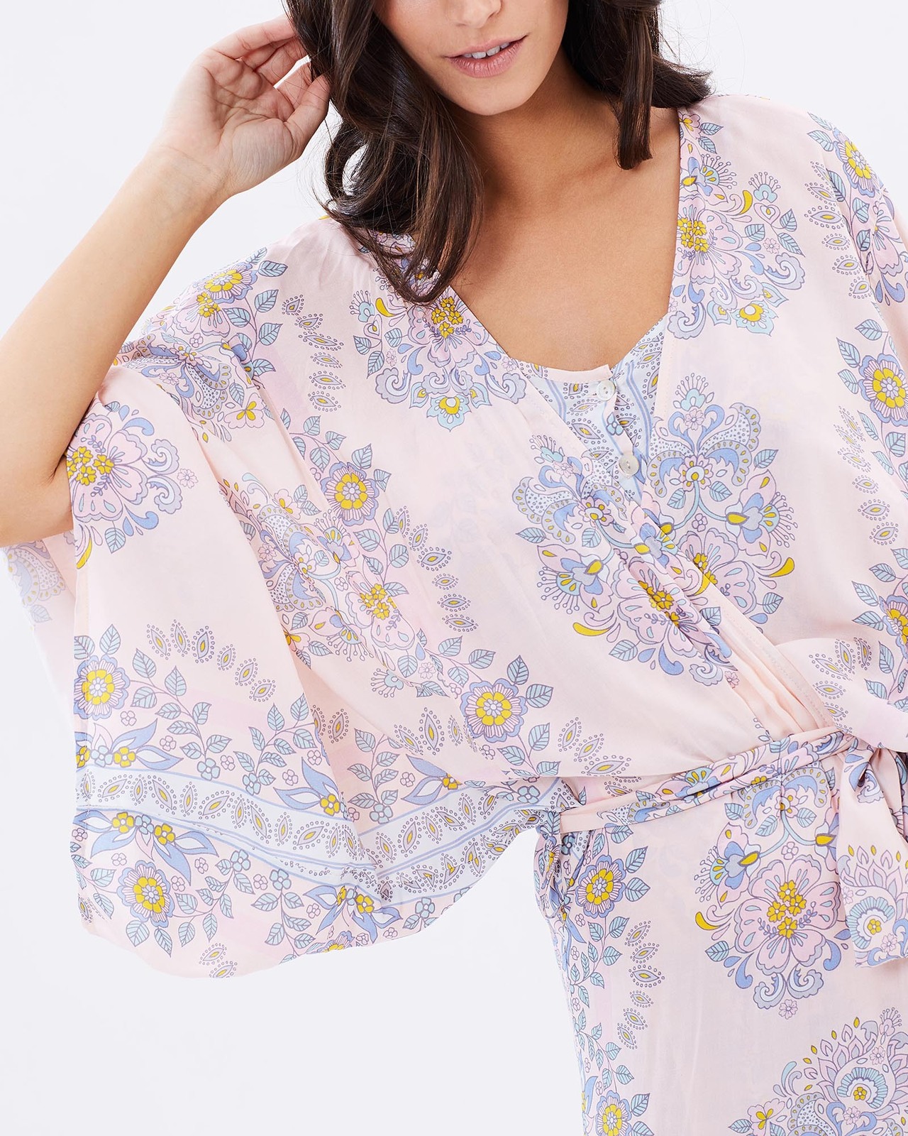 Homebodii Harlow Long Kimono Robe Sale Online