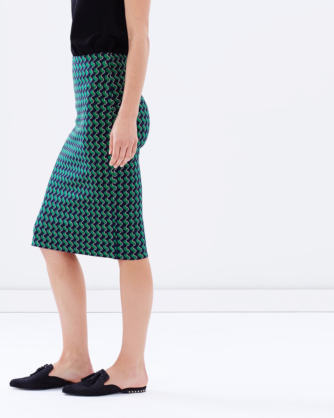 Foulard Jacquard Knit Skirt