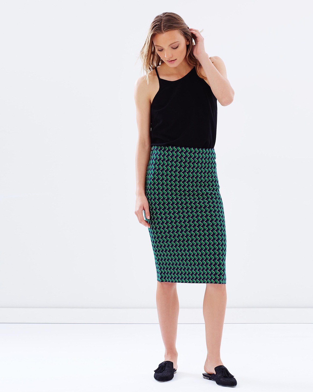 Foulard Jacquard Knit Skirt