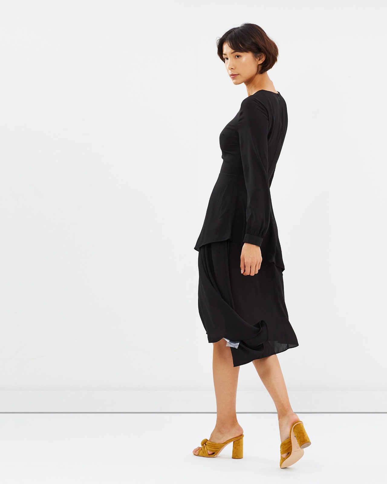 Warehouse Floral Bird Midi Dress - AirRobe
