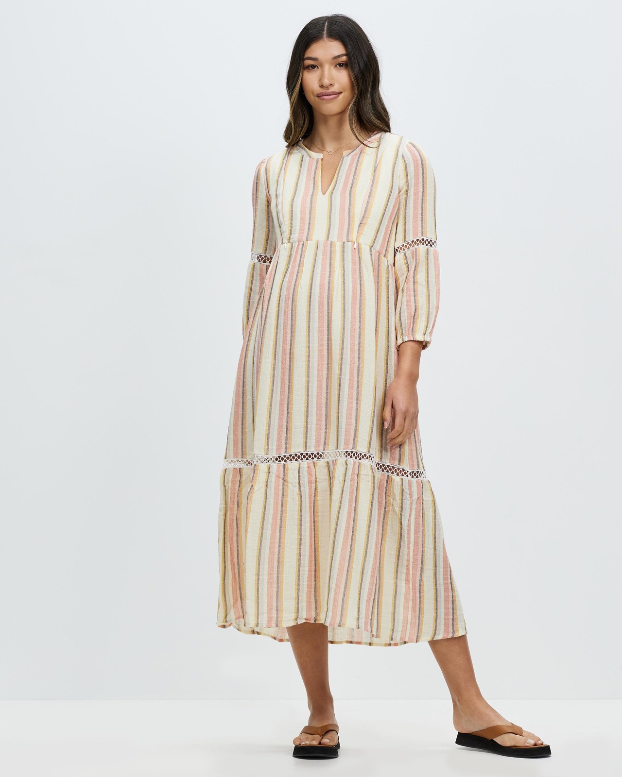 Seraphine Boho Floral Halter Maxi Dress