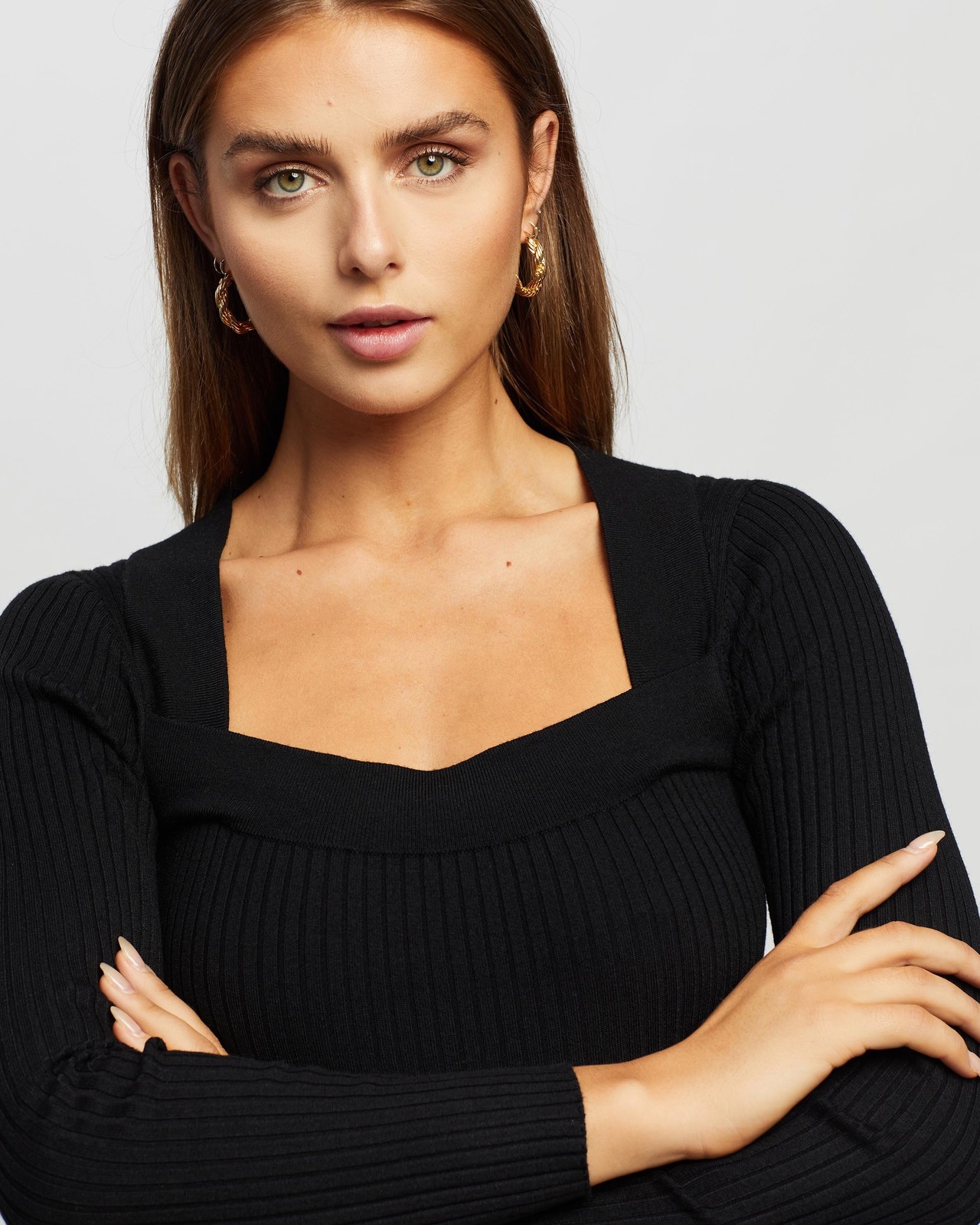 Quinn Square Neck Knit Top