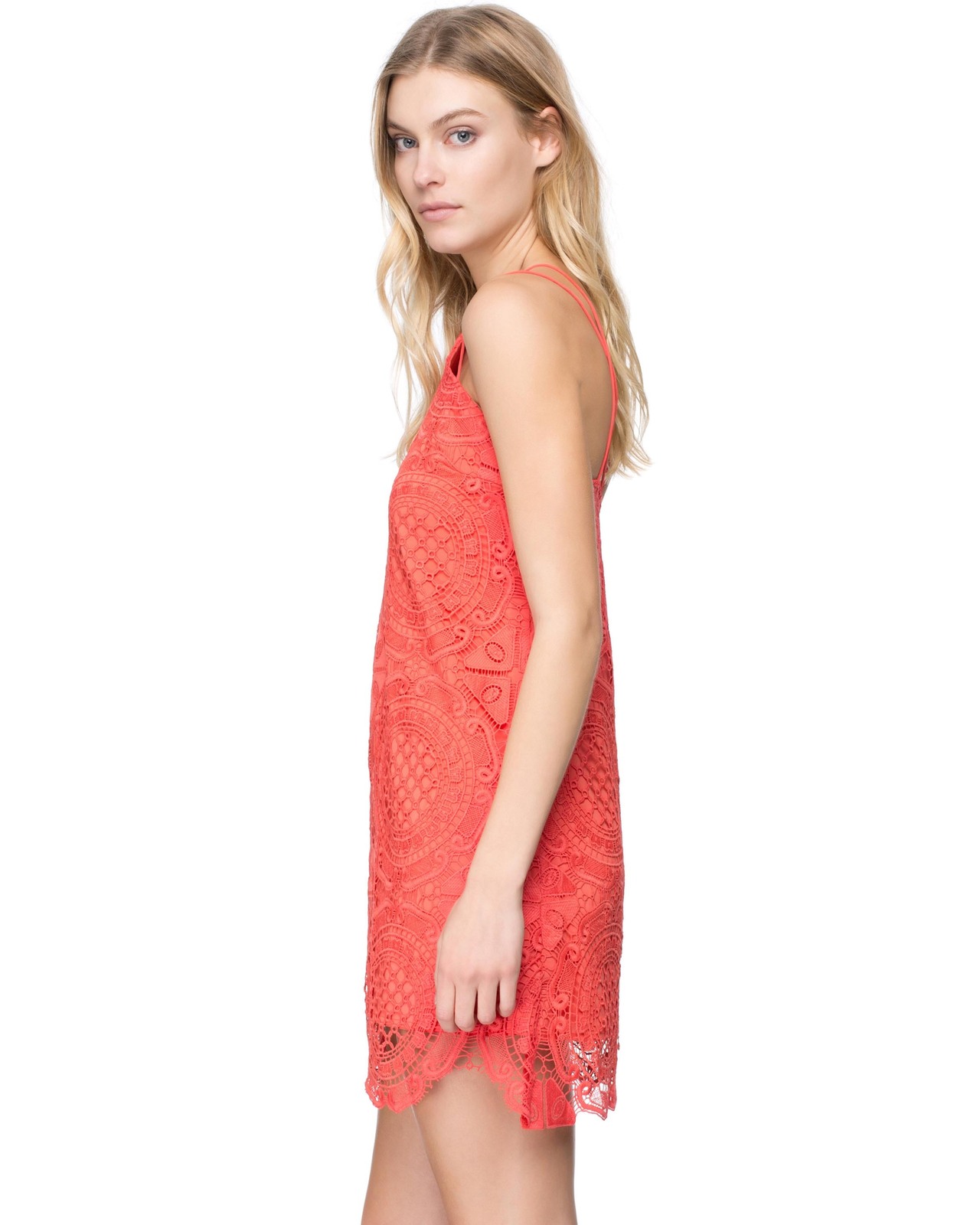 stylestalker red lace dress Laney Mini Dress