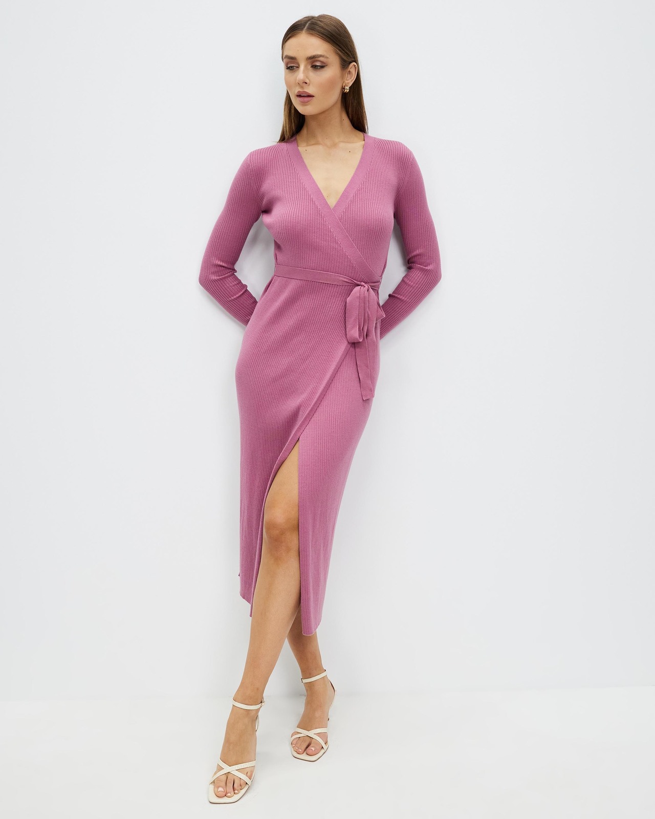 Piper Wrap Knit Midi Dress