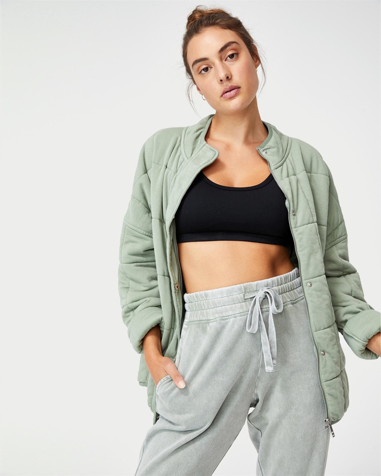 Quilted Zip Through Jacket - AirRobe