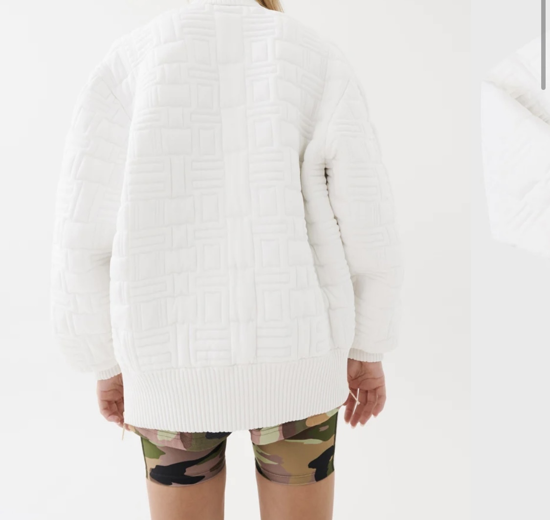 BALLER KNIT JACKET IN WHITE