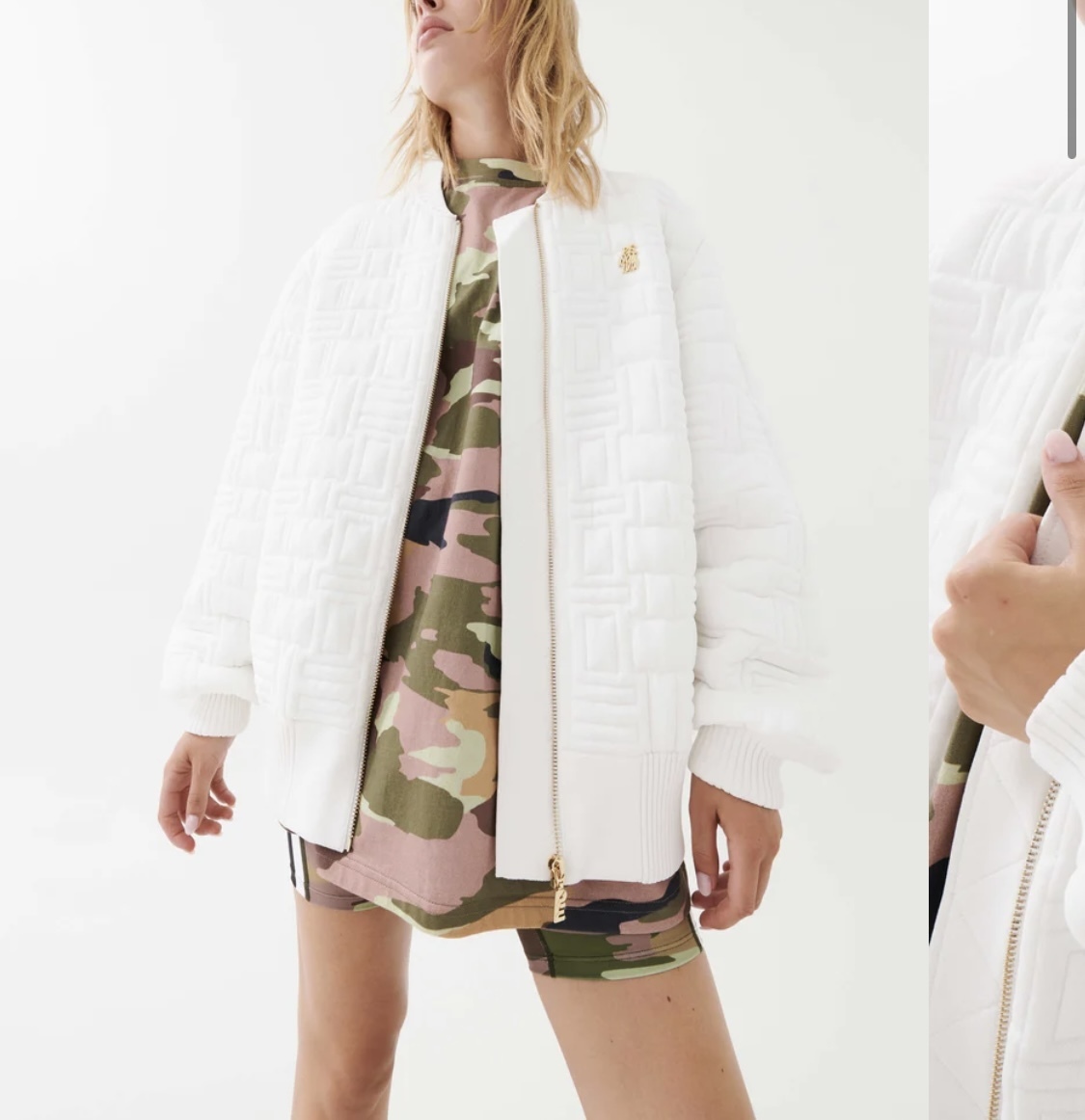 BALLER KNIT JACKET IN WHITE