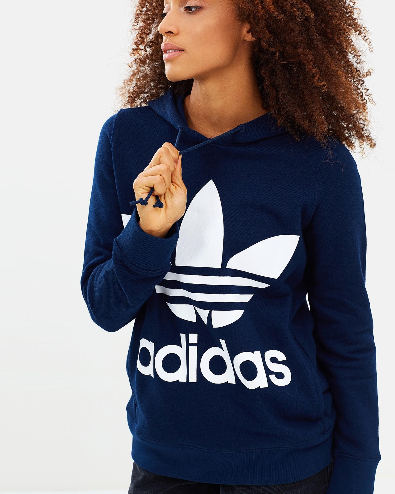 Adidas Originals Ladies Navy Adidas Hoodie Adidas Originals Large