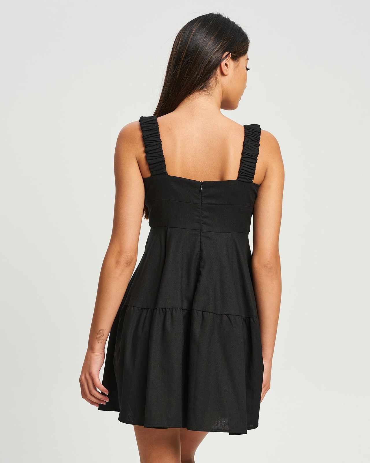 princess polly baby blue dress The High Neck Shape Mini - Black main image 1