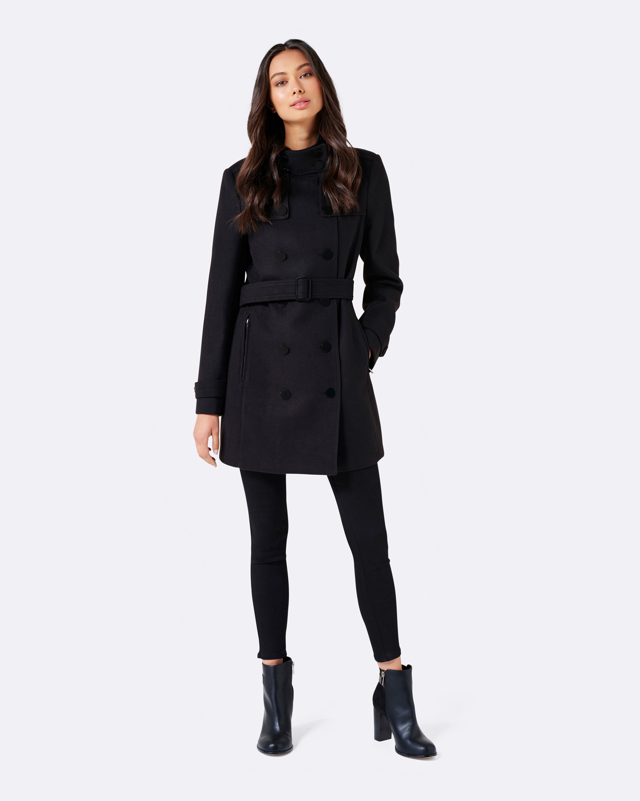 Jennifer Funnel Collar Coat