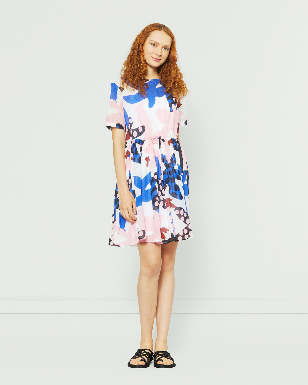 gorman beach dress Make a bold entrance to your next summer soire in our Soleil Shirt Dress, featuring a vibrant floral placement print designed by our in-house creative team.