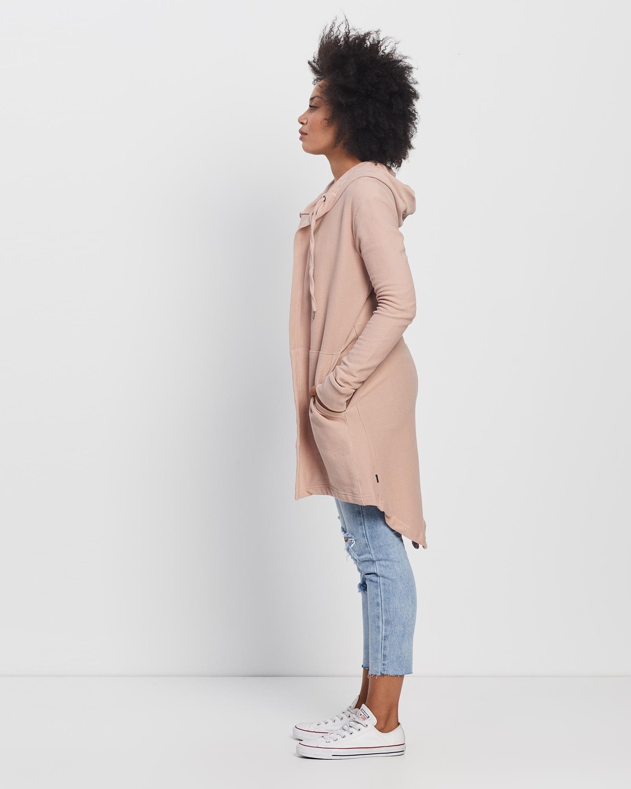 Textured Hooded Cardi - AirRobe