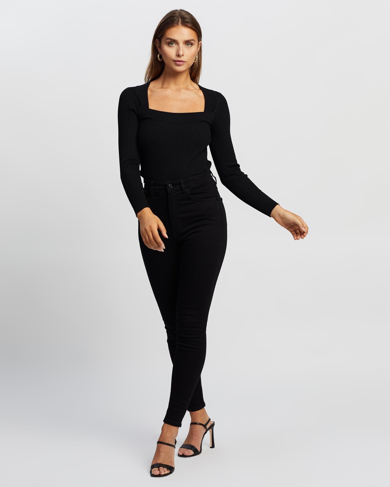Quinn Square Neck Knit Top