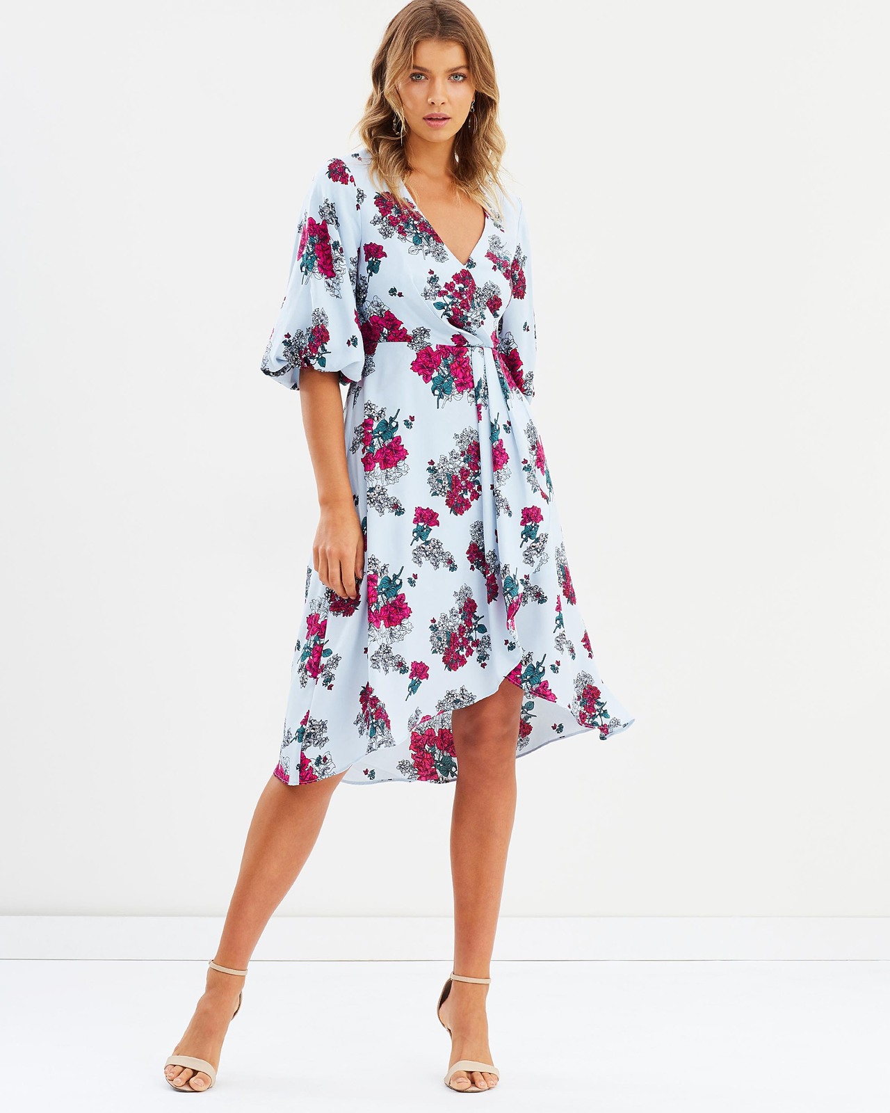 Perla Wrap Midi Dress