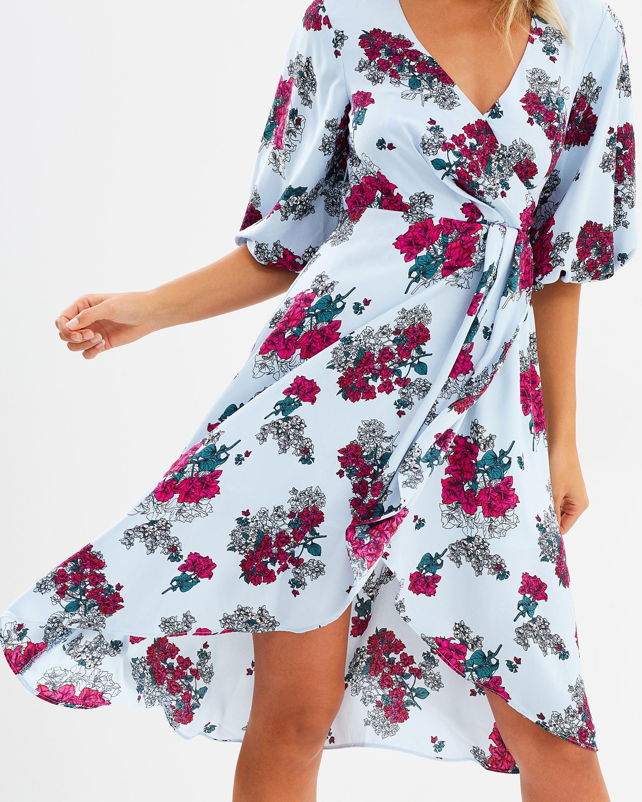 Perla Wrap Midi Dress