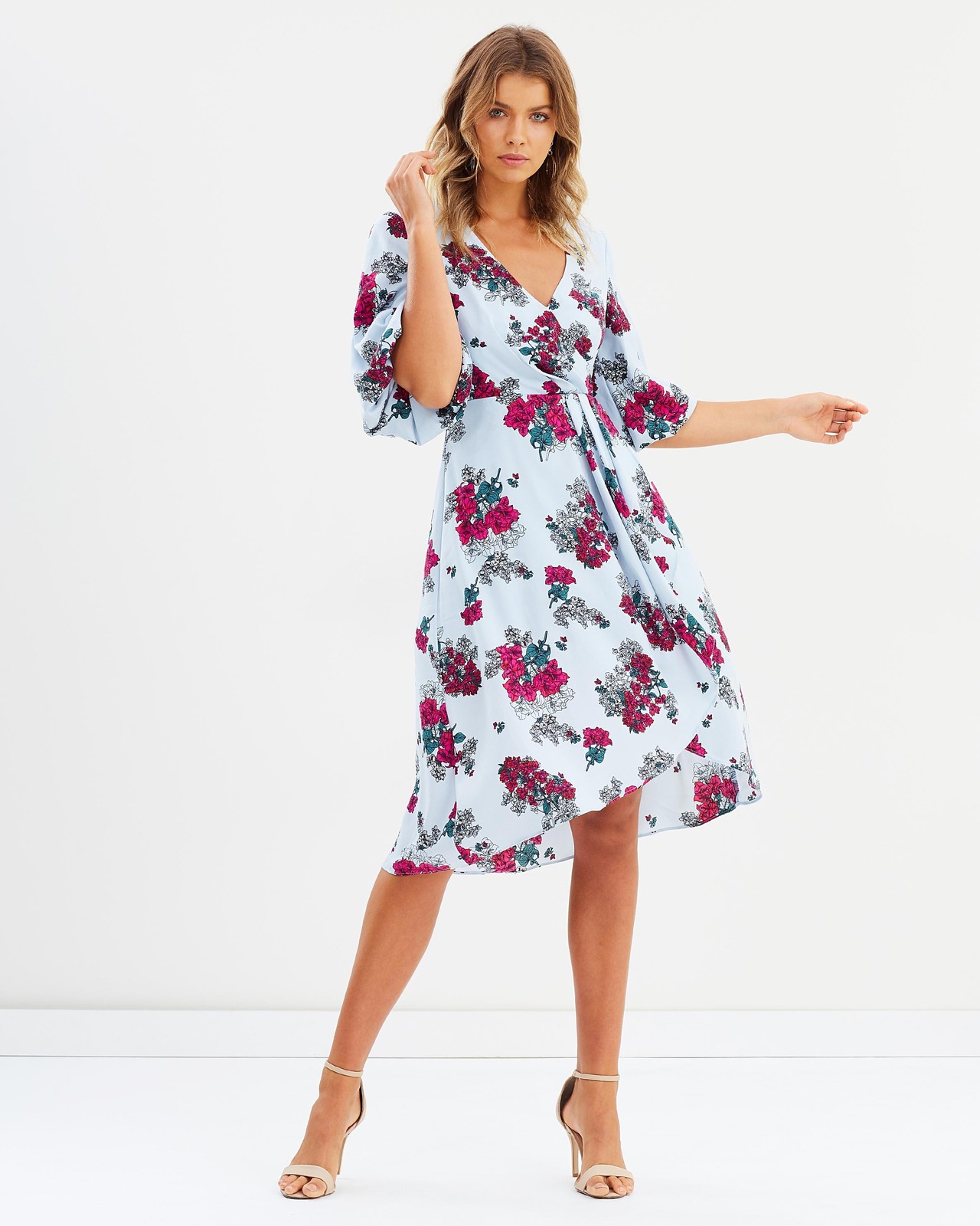 Perla Wrap Midi Dress