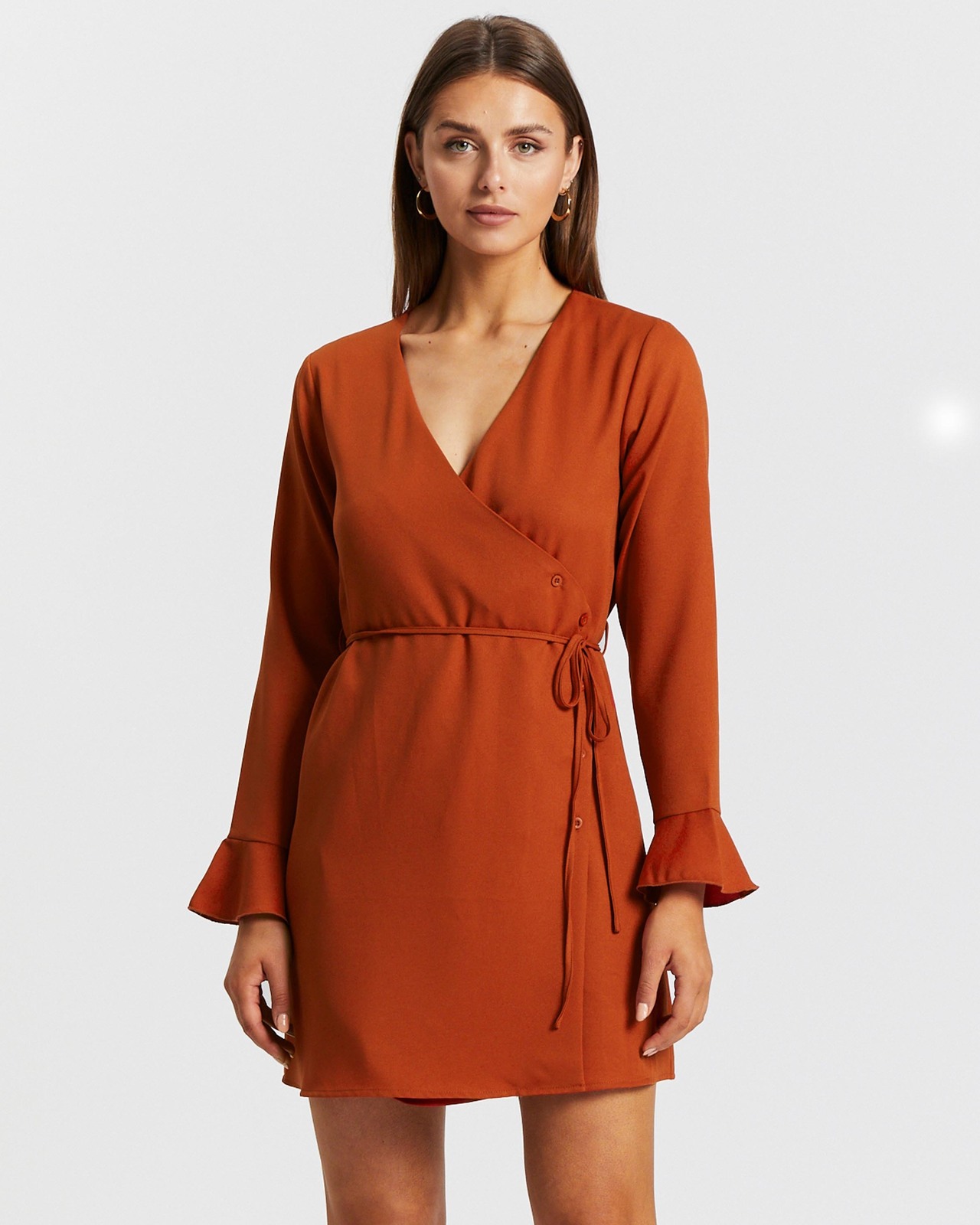 Nola Long Sleeve Wrap Dress
