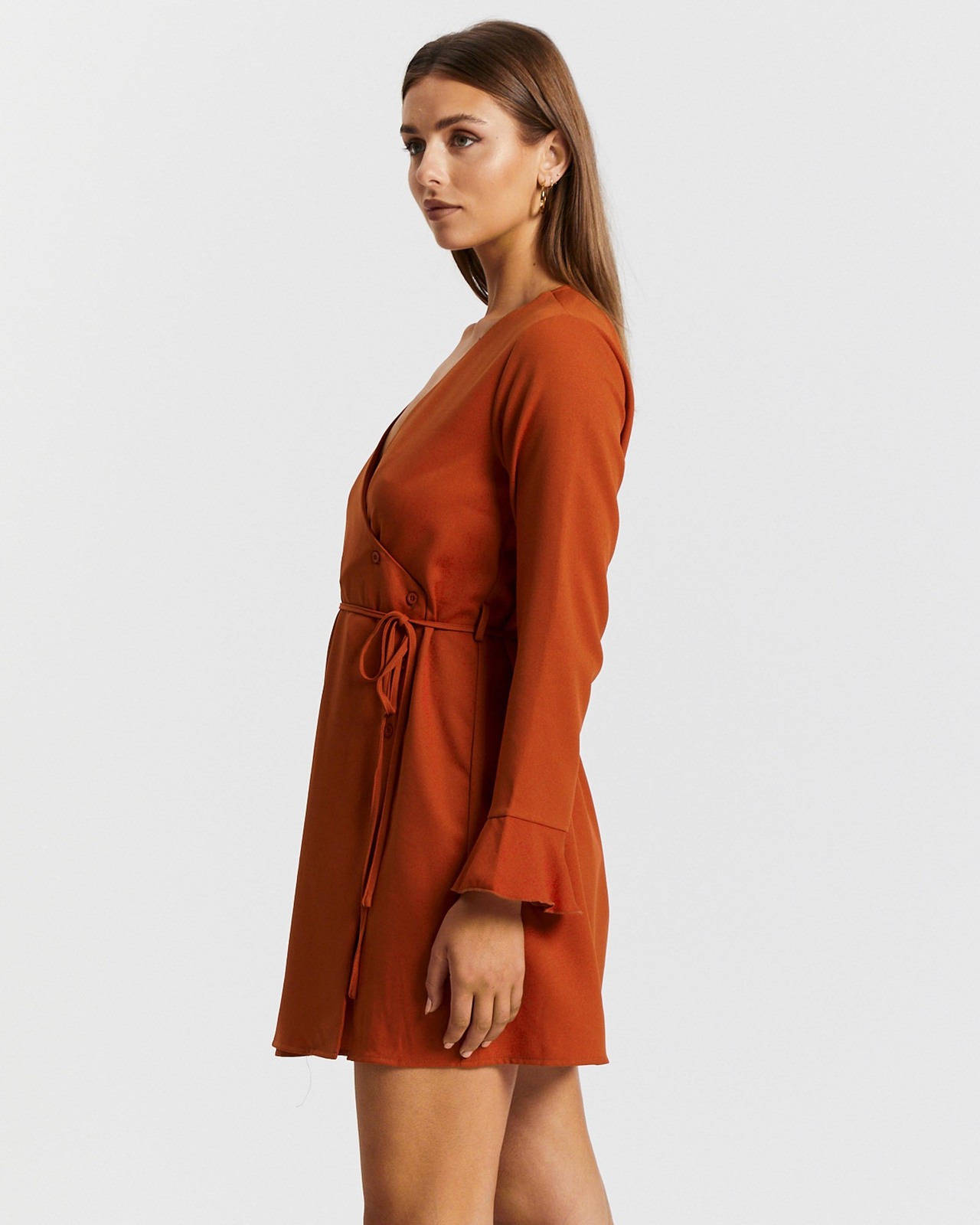 Nola Long Sleeve Wrap Dress