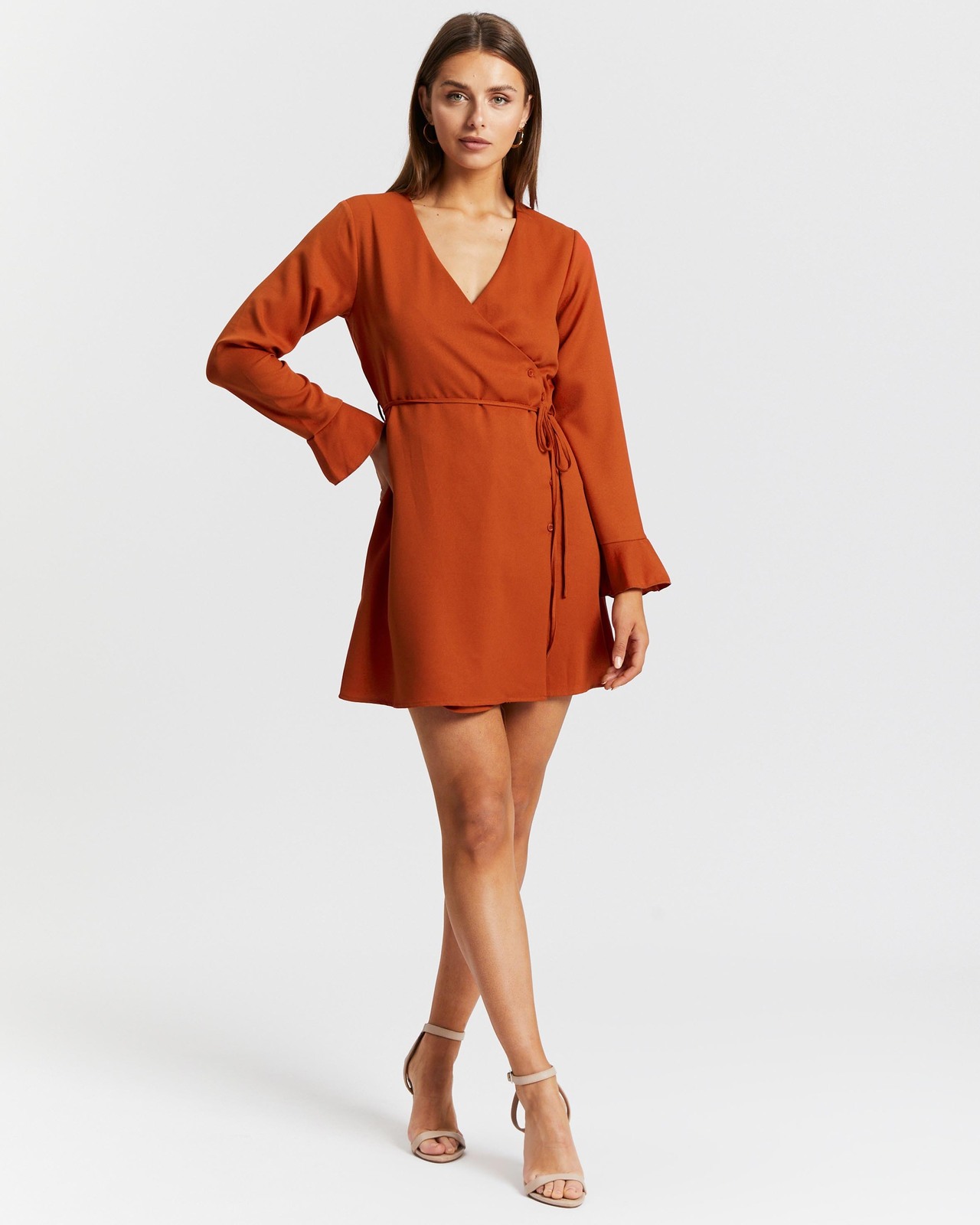 Nola Long Sleeve Wrap Dress