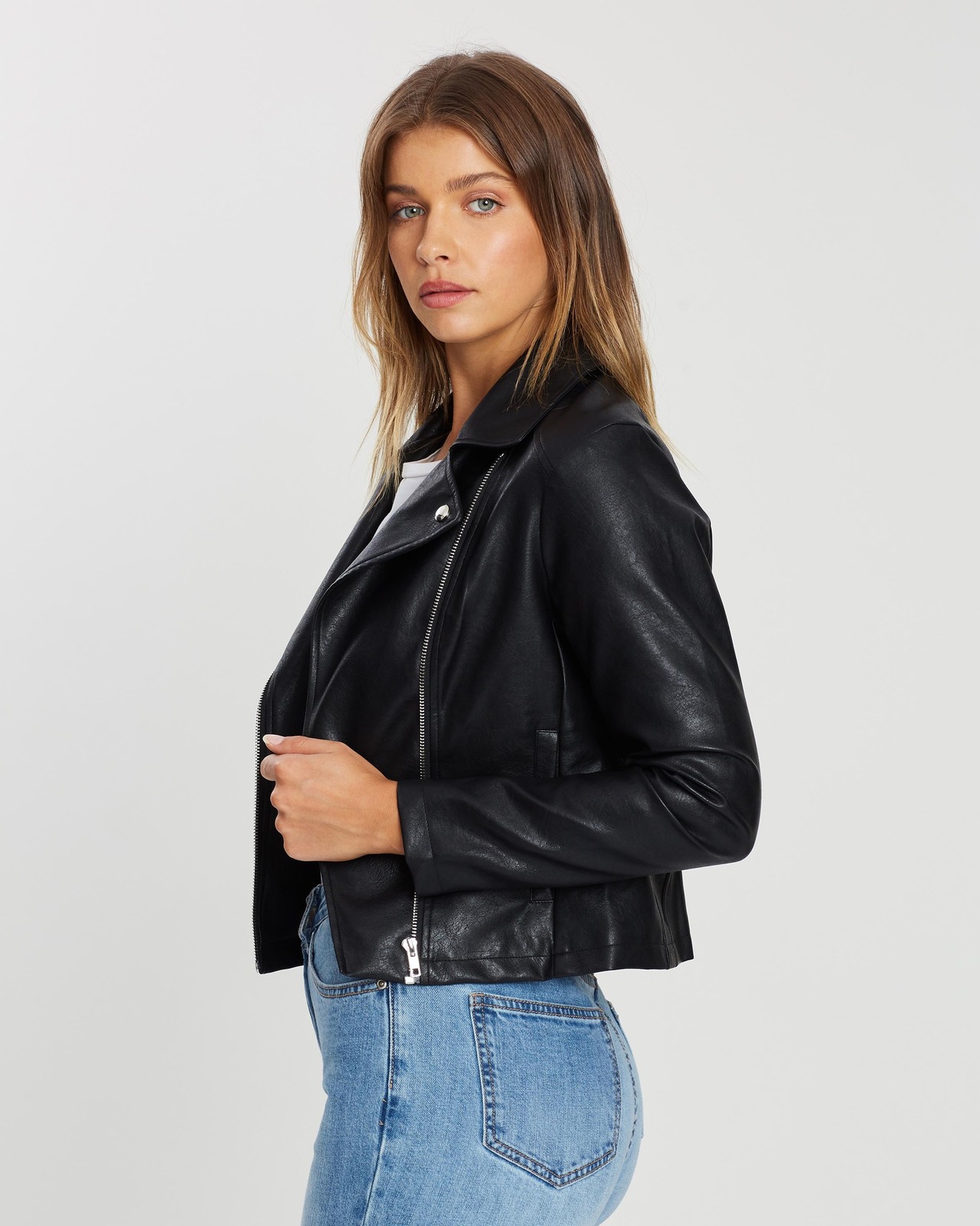 Harper PU Biker Jacket
