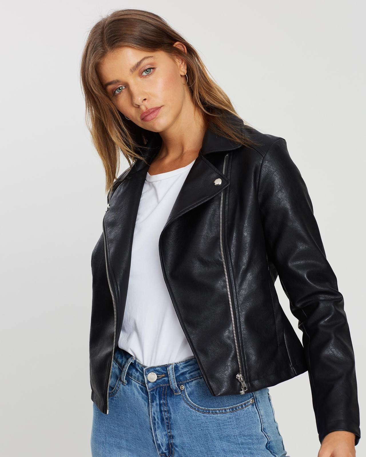 Harper PU Biker Jacket